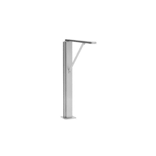 CRL SG40018LEBS Brushed Stainless Left Hand Open End 18" Plaza Series Sneeze Guard Post With Top Shelf