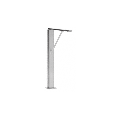 CRL SG40118REBS Brushed Stainless Right Hand Closed End 18" Plaza Series Sneeze Guard Post with Top Shelf