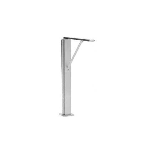 CRL SG40124REBS Brushed Stainless Right Hand Closed End 24" Plaza Series Sneeze Guard Post With Top Shelf