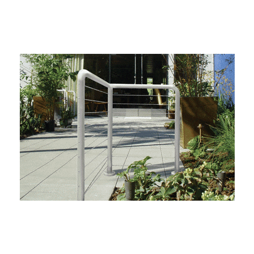 1.5" Schedule 80 Mill Aluminum "Welded" Post Railing System for Use with Cable Infill Panels