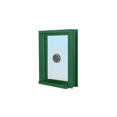 Custom KYNAR Paint (Specify) Aluminum Clamp-On Frame Exterior Glazed Exchange Window with 18" Shelf and Deal Tray