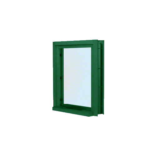 KYNAR Painted (Specify) Aluminum Clamp-On Frame Interior Glazed Exchange Window with 12" Shelf and Deal Tray
