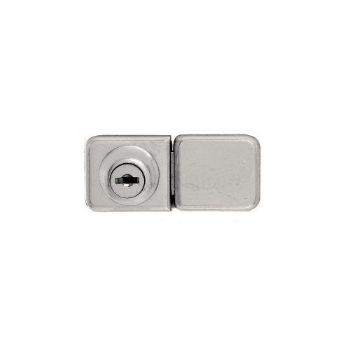 CRL UV417BN Brushed Nickel UV Bond Classic Series Glass Door Lock and Keeper for Double Doors