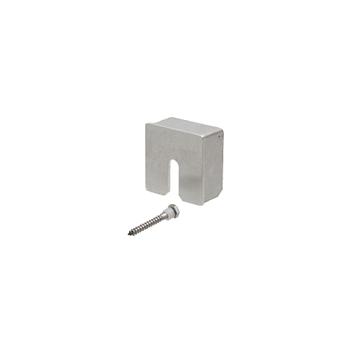 Brushed Stainless Square Stabilizing End Cap for 2" Square Cap Railing