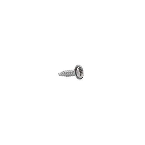 CRL CP052300 Chrome 8 x 5/8" Oval Head Phillips Self-Drilling Screws With Countersunk Washers
