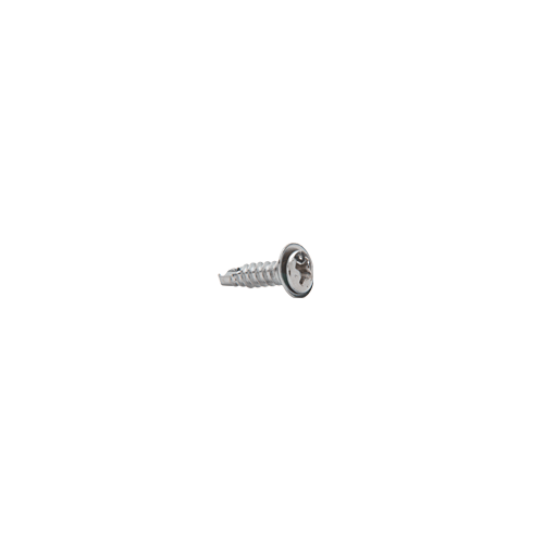 Chrome 8 x 5/8" Oval Head Phillips Self-Drilling Screws With Countersunk Washers