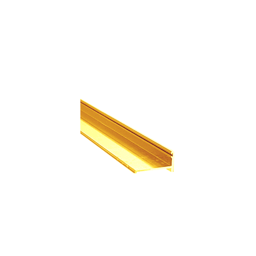 Brite Gold Anodized 72" MK Series Frameless Sliding Shower Door Bottom Track Extrusion for 1/4" and 3/8" Glass