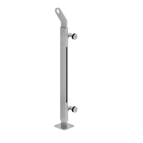 Brushed Stainless 36" P2 Series Left Hand End Post Railing Kit
