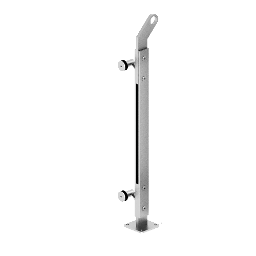Brushed Stainless 36" P2 Series Right Hand End Post Railing Kit
