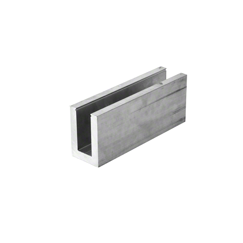 CRL L68S10F L68S Series Mill Aluminum 118-1/8" Square Base Shoe Drilled for 11/16" Glass