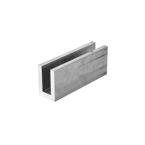 Mill L68S Series Aluminum 118-1/8" Long Square Base Shoe Drilled for 11/16" Glass