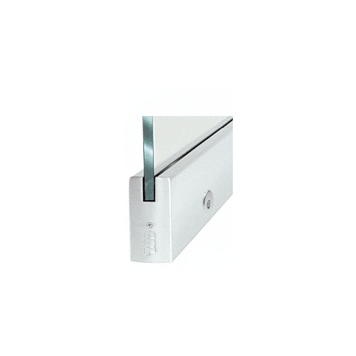 CRL BP4SA12SEL Dry Glazed Frameless Glass 3' BP-Style Satin Anodized Single Door Complete Entrance Kit - with Lock
