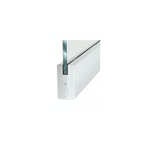 Dry Glazed Frameless Glass 3' BP-Style Satin Anodized Single Door Complete Entrance Kit - without Lock