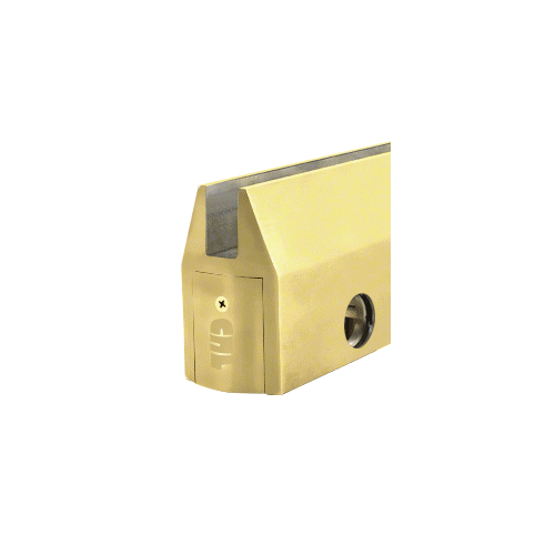 CRL ALUM150SBPLVCP1 Satin Brass CR150 Series Patch Tapered Door Rail