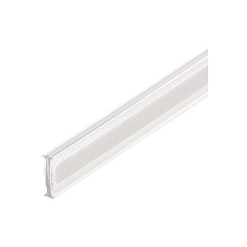 Brixwell EZCC10-CCP95 Clear Copolymer Strip for 180 Degree Glass-to-Glass Joints - 3/8" Tempered Glass -  95" Stock Length