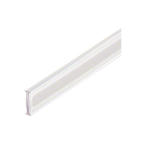 CRL EZCC12 Clear Copolymer Strip for 180 Degree Glass-to-Glass Joints - 1/2" (12mm) Tempered Glass - 120" Stock Length