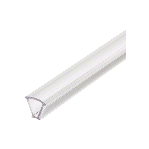 Clear Copolymer Strip for 135 Degree Glass-to-Glass Joints - 1/2" (12mm) Tempered Glass 120" Length