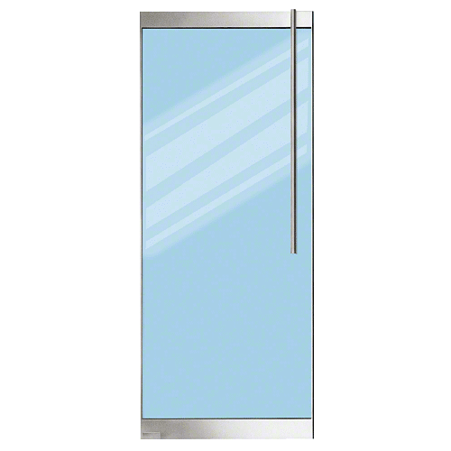 Brushed Stainless 250 Series Door - 1/2" Glass