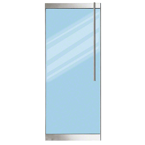 Brushed Stainless 250 Series Door - 3/4" Glass