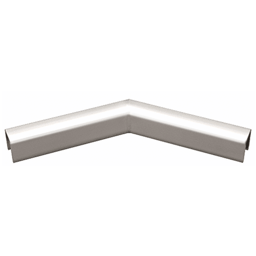 316 Polished Stainless 11 Gauge 135 Degree Horizontal Corner for 1/2" Glass Low Profile Cap Rail