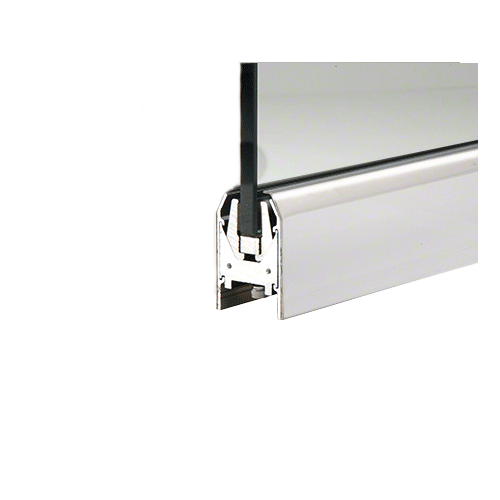 CRL DR2TPS38P Polished Stainless 3/8" Glass Low Profile Tapered Door Rail Without Lock - 8" Patch