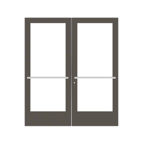 Bronze Black Anodized Custom Pair Series 400 Medium Stile Center Pivot Entrance Door for Overhead Concealed Door Closers
