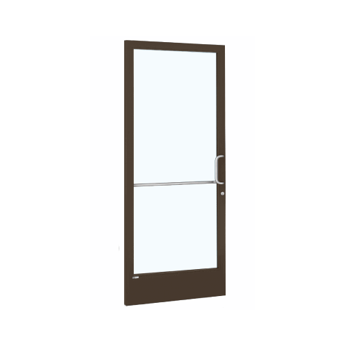 Bronze Black Anodized 250 Series Narrow Stile (LHR) HLSO Single 3'0 x 7'0 Offset Hung with Geared Hinged Complete Door Std. Lock and 9-1/2" Bottom Rail