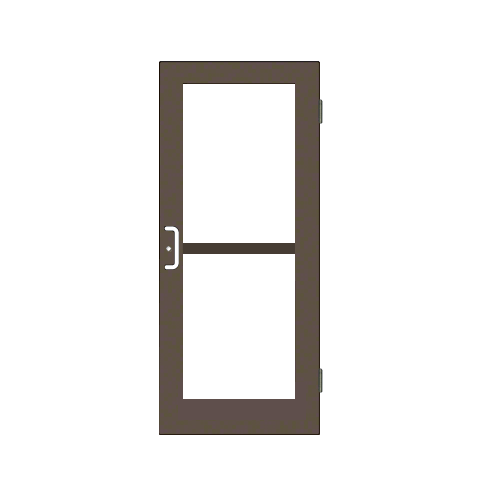 Class I Bronze Black Anodized Custom Single Series 550 Wide Stile Butt Hinged Entrance Door For Panic and Overhead Concealed Door Closer