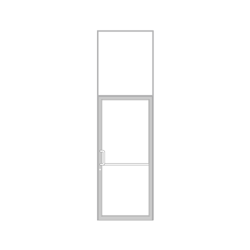 Clear Anodized Class 1 38" x 126" Series IT451 Open Back Offset Pivot Transom Door Frame Complete (1FT)