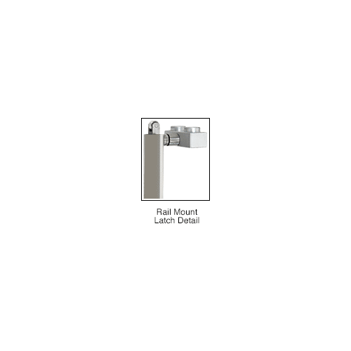 Brushed Stainless Left Hand Reverse Rail Mount Keyed Access "A" Exterior, Top Securing Panic "Designer Series" Handle