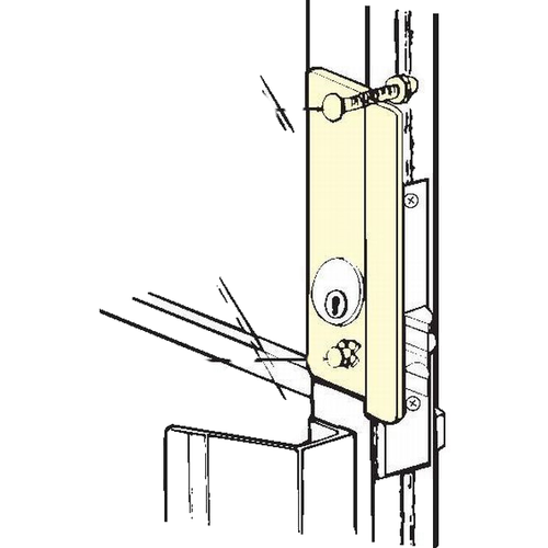 OLP-2650-DU Don Jo Latch Protector for Center Hung Doors in Duranodic Brown 