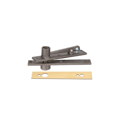 Heavy-Duty Center-Hung Top Pivot with Polished Brass Cover Plate
