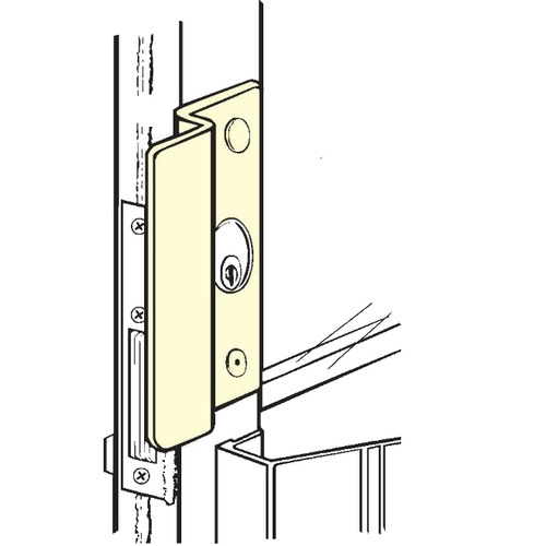 Don Jo OLP-2650-DU 2-5/8" x 6-1/2" Latch Protector for Center Hung Outswing Aluminum Doors 1-1/8" Offset Dark Bronze Finish