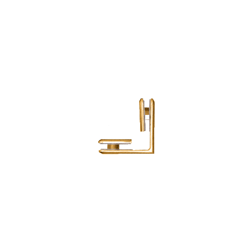 Polished Brass Beveled Style 90 Glass-to-Glass Clamp