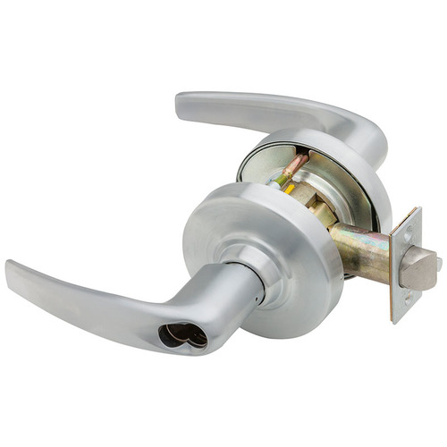 ND Series Vandlgard Classroom Security Small Format Less Core Athens with 13-247 Latch 10-025 Strike Satin Chrome Finish