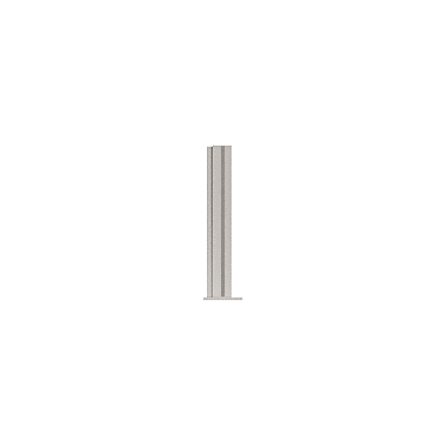 Brushed Stainless 12" High 1-1/2" Square PP43 Plaza Series Counter/Partition Corner Post