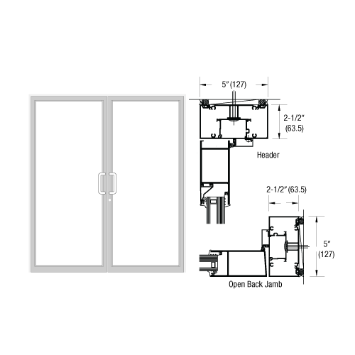 CRL-U.S. Aluminum 0F72852 IG600 Series White KYNAR Paint Custom Up/Over ...