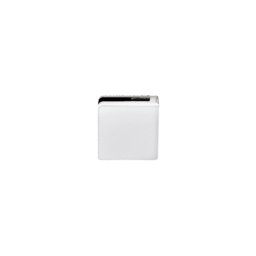 White Z-Series Square Type Radius Base Zinc Clamp for 1/4" and 5/16" Glass