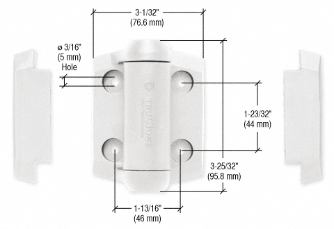 CRL TCHA1W White Self Closing Gate Hinge