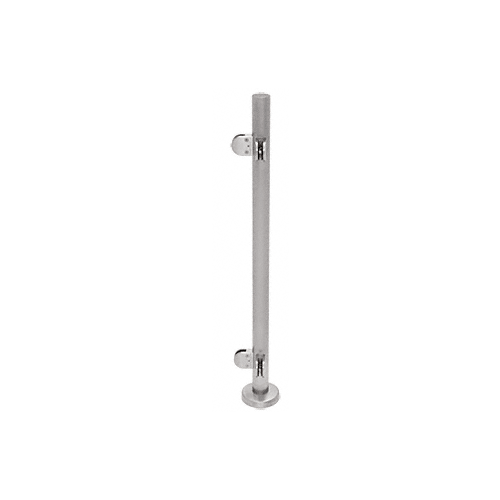 Brushed Stainless 42" Steel Round Glass Clamp 90 Degree Corner Post Railing Kit