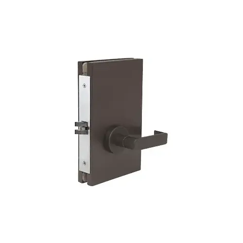 Dark Bronze 6" x 10" RH Center Lock With Deadlatch in Passage Lock Function