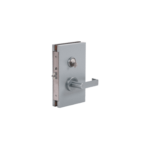 Brushed Stainless 6" x 10" RHR Center Lock With Deadlatch in Storeroom Function