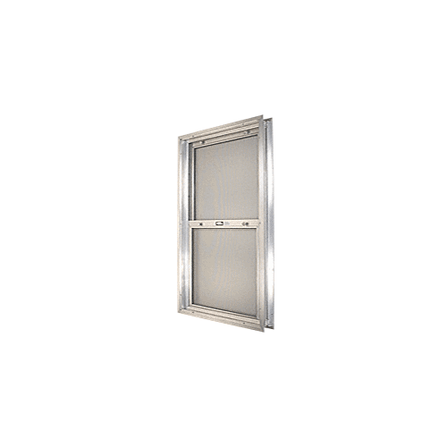 Satin Anodized 20-3/4" x 30-1/8" Bel-Air "Plaza" Combination Door Unit with Clear Tempered Glass and Mill Frame for 1-3/4" 2-6 Slab Door