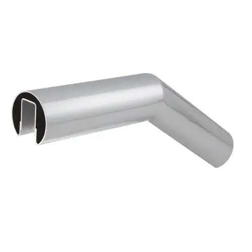 Polished Stainless 35 Degree Upper Incline Corner for 3-1/2" Diameter Railing