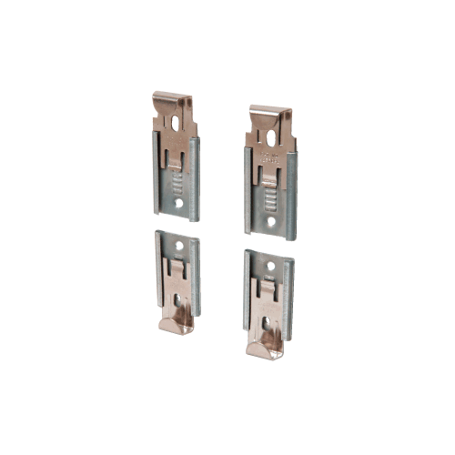 Nickel Plated Adjustable Mirror Clip Set for 1/4" Beveled Mirror