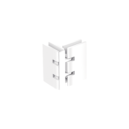 White Concord 090 Series 90 Degree Glass-to-Glass Hinge