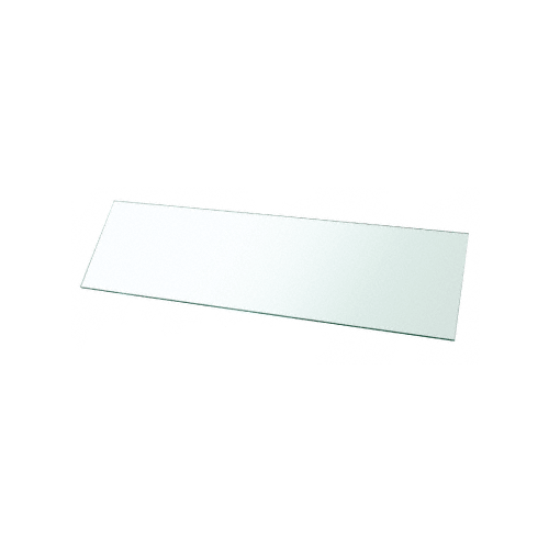 10" x 36" Rectangle 3/8" Clear Tempered Glass Shelf - 2/Pk