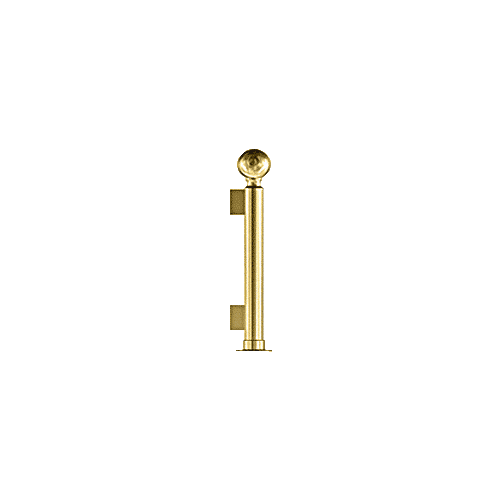 CRL PP05EPB Polished Brass 16" High 2" Round PP05 Elegant Series Counter/Partition End Post with Air Space
