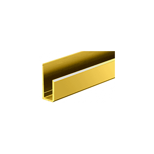 Dipped Polished Brite Gold Anodized Canadian Style 1/4" Deep Nose "J" Channel 144" Stock Length