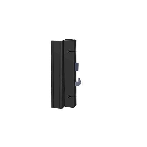 Low Profile Black Plastic Hook - Style Surface Mount Handle; 4-15/16" Screw Holes